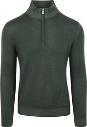 R2 Half Zip Pullover Merino Wool Dark Green