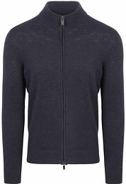 Suitable Cardigan Slub Yarn Navy