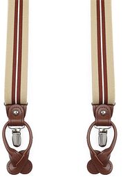 Suitable Luxe Suspenders Stripe Beige
