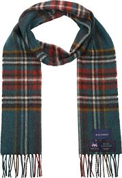 Suitable Scarf Checkered Merino Petrol