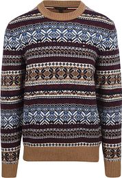 Tommy Hilfiger Fairisle Pullover Print Camel