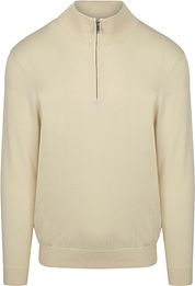 Profuomo Half Zip Pullover Luxury Off White