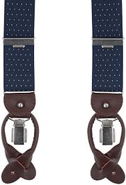 Profuomo Suspenders Navy-White
