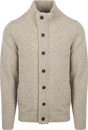 Barbour Zip Cardigan Wool Greige