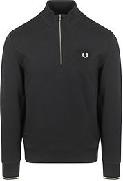 Fred Perry Half Zip Pullover Black