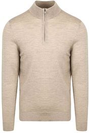 Suitable Merino Half Zip Sweater Sand