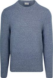 Suitable Pullover Boiled Wool Blue