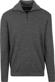 Casa Moda Half Zip Pullover Dark Green
