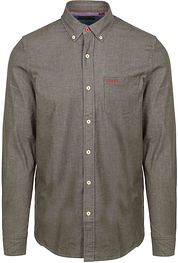 NZA Shirt James Twill Gravel Green