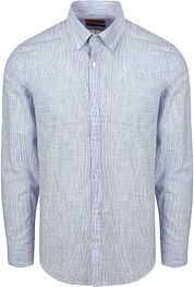 Suitable  Shirt Cotton Slub Stripes Blue