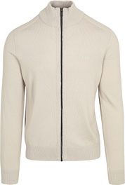 BOSS Avac Cardigan Wool Blend Greige