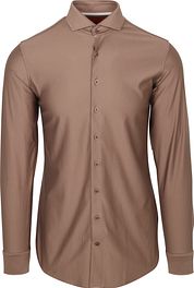 Suitable Herringbone Shirt Taupe