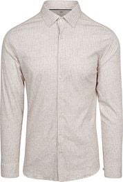 Desoto Shirt Kent Monochrome Stripes Beige