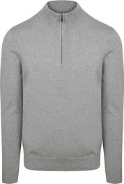 Profuomo Half Zip Pullover Luxury Grey