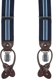 Profuomo Suspenders Navy-Lightblue