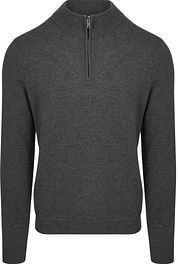 Steppin' Out Half Zip Pullover Merino Wool Anthracite
