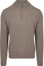 Steppin' Out Half Zip Pullover Merino Wool Taupe