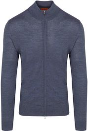 Suitable Cardigan Merino Denim Blue