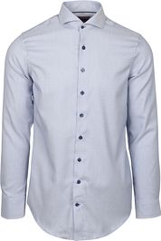 Suitable Shirt Jacquard Luxe Blue