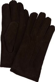 Profuomo Gloves Wool Brown Suede