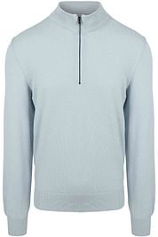 BOSS Ebrando-P Half Zip Sweater Light Blue