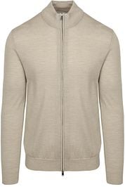 Profuomo Cardigan Merino Wool Beige