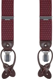 Profuomo Suspenders Bordeaux-White