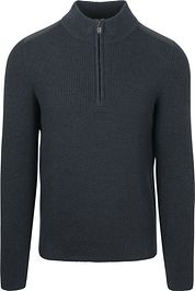 Suitable Half Zip Pullover Patch Navy