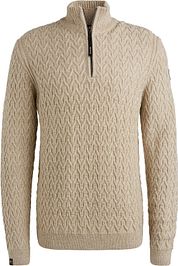 Vanguard Pullover Half Zip Wool Beige