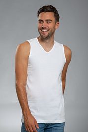 Suitable Viless T-Shirt Sleeveless White 6-Pack