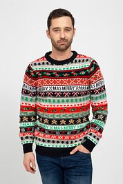 Suitable's Light Up Christmas jumper With Ginger Bread and Canes
