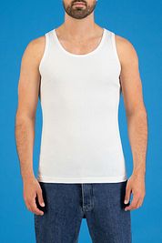 Garage Stretch Basic Singlet White