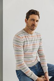 State Of Art Sweater Stripe Beige