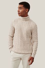 Cavallaro Marzano Roll Neck Beige