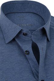 OLYMP Luxor Modern Fit Jersey Stretch Shirt 24/Seven Dark Blue