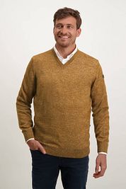 State Of Art Sweater V-Neck Orange Melange
