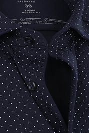 OLYMP Luxor Modern Fit 24/Seven Jersey Stretch Shirt Dots Dark B