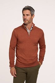 R2 Half Zip Pullover Merino Wool Brique