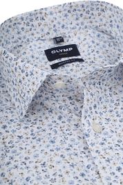 Olymp Luxor Shirt Flower Blue