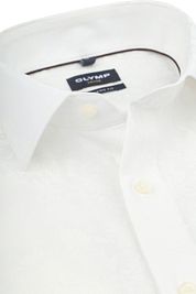 Olymp Luxor Shirt Flower Ton-Sur-Ton Off White