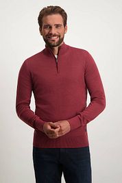 State Of Art Half Zip Wool Mix Bordeaux Red