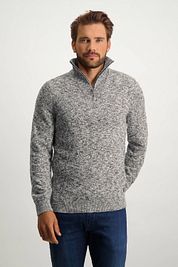 State Of Art Half Zip Melange Dark Blue