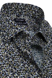 OLYMP Luxor MF Shirt Floral Print Dark Blue