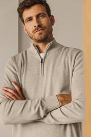State Of Art Half Zip Pullover Oak Ecru