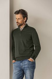 State Of Art Half Zip Pullover Woods Dark Green
