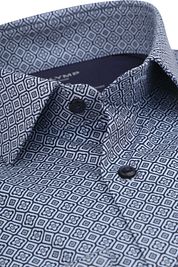 OLYMP Luxor Shirt 24/Seven Print Blue