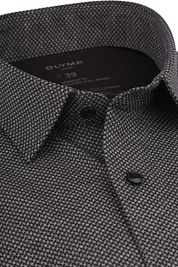 OLYMP Luxor Shirt 24/Seven Print Anthracite