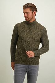 State Of Art Turtleneck Sweater Melange Green