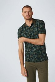 No Excess Polo Shirt Pique Printed Dark Green