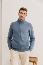 State Of Art Cardigan Cotton Blue